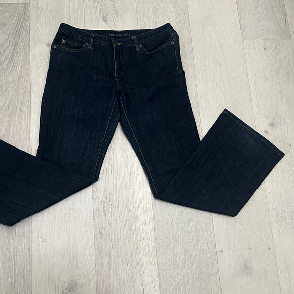 Michael Kors Womens Bootcut/Flare Dressy Jeans RN 111818 CA 45885 Dark Blue Sz 8 - Picture 4 of 11